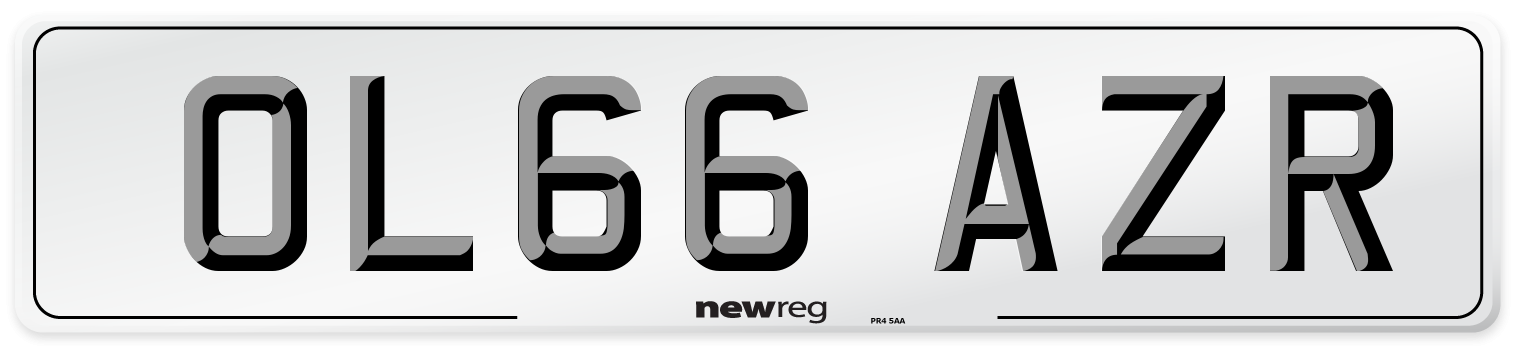 OL66 AZR Number Plate from New Reg